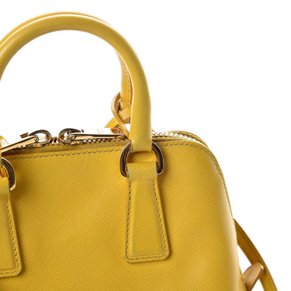 Prada Saffiano Lux Mini Promenade Tote Yellow 24 of 25