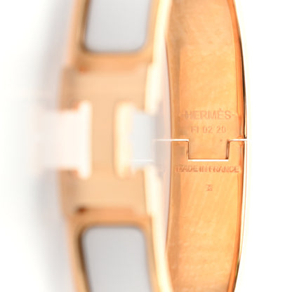 Hermes Enamel Narrow Clic Clac H Bracelet PM White 4 of 4