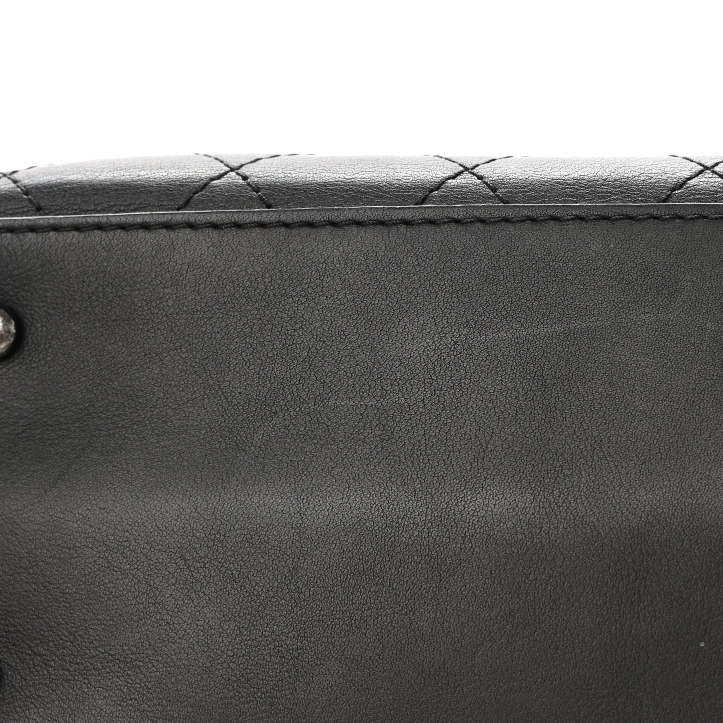 Calfskin Stitched Paris In Rome Shoulder Bag Black