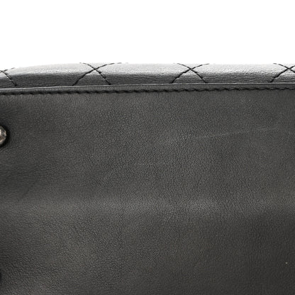 Chanel Calfskin Stitched Paris In Rome Shoulder Bag Black 12 of 13