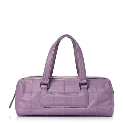 Chanel Caviar Square Stitched Tote Purple 2 of 11