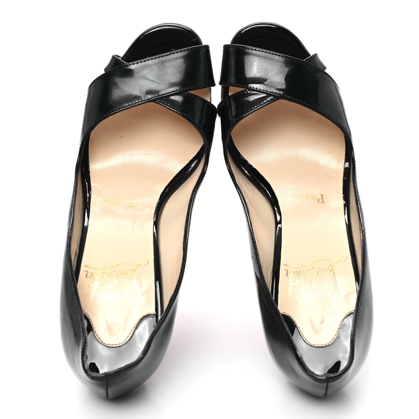 Patent Cork Miss Marple Platform Pumps 36 Black