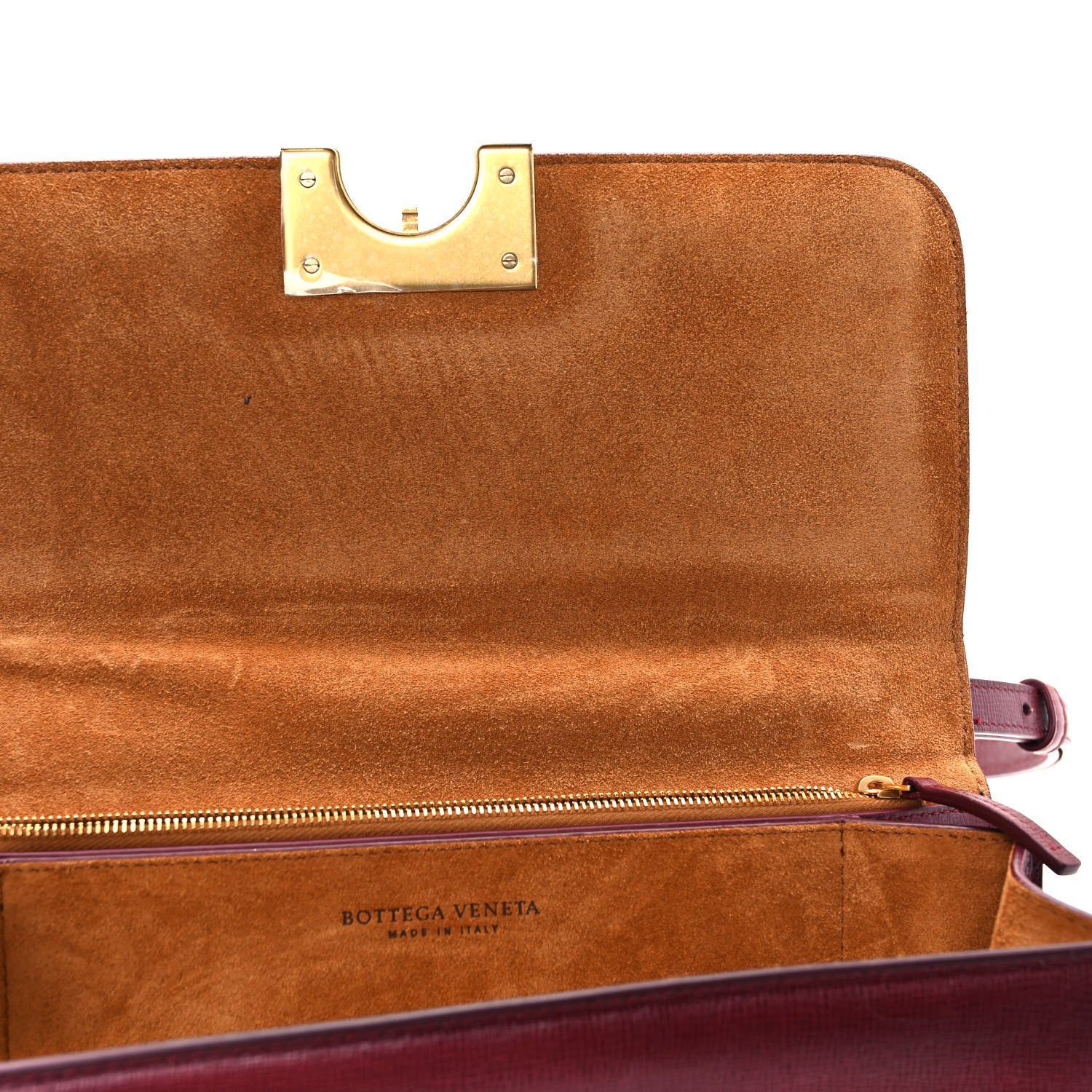 Bottega Veneta Calfskin Stamped Classic BV Bag Dark Red 8 of 10