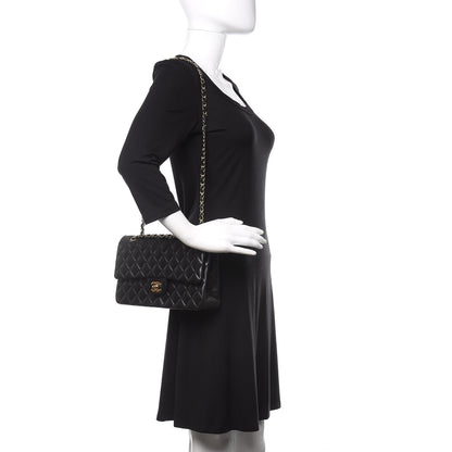 Chanel Lambskin Quilted Medium Double Flap Black 2 of 14