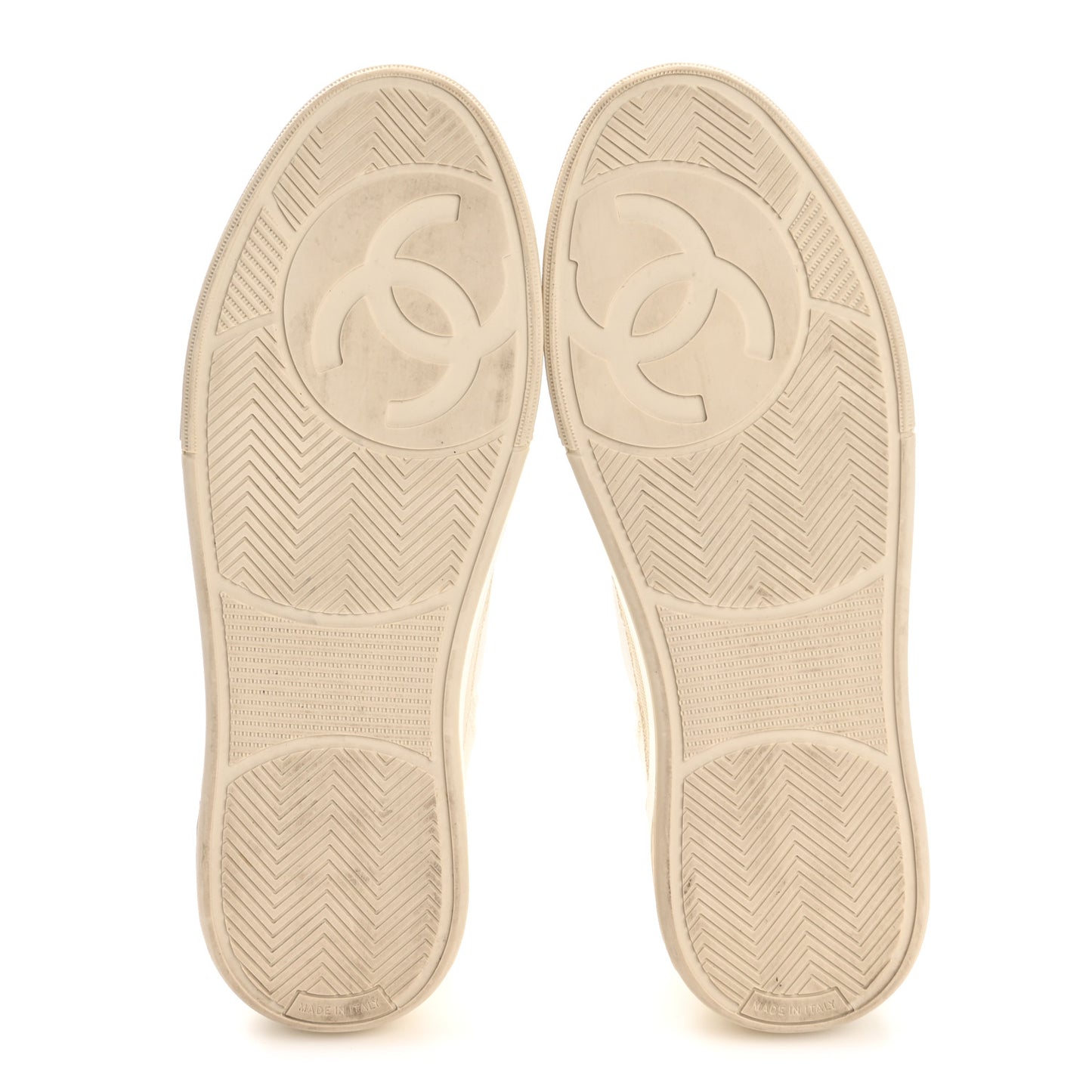 Cotton Sneakers 38.5 Beige White