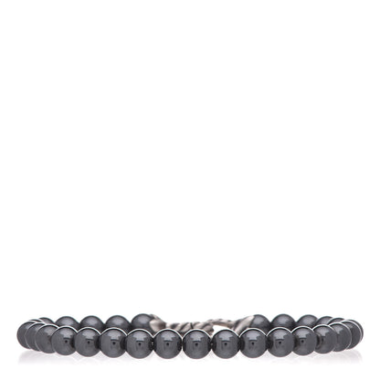 David Yurman Sterling Silver Hematite 6mm Spiritual Beads Bracelet 1 of 4