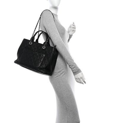 Chanel Caviar Quilted Large Urban Companion Top Handle Shopping Tote Black 2 of 13