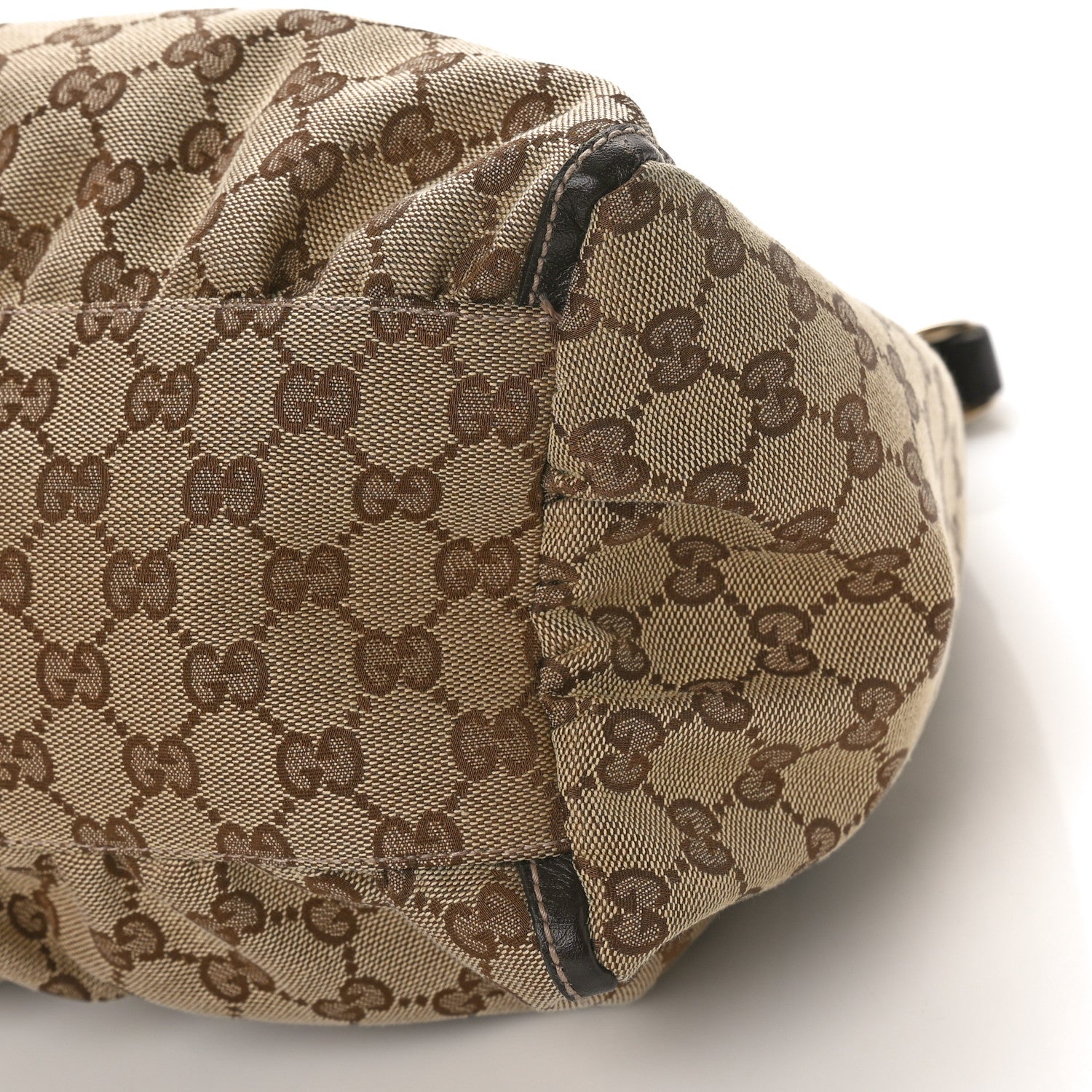 Gucci Monogram Large D Gold Hobo Dark Brown 10 of 12