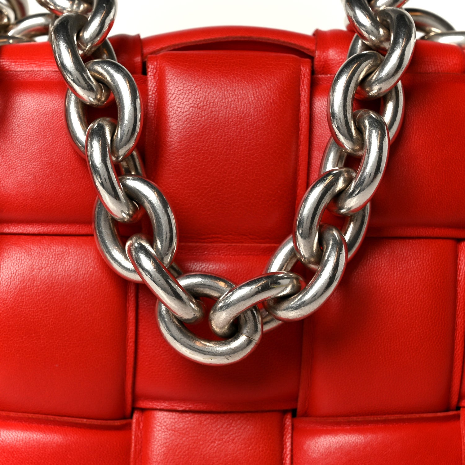 Bottega Veneta Lambskin Maxi Intreccio Padded Chain Cassette Crossbody Bag Nail Polish 9 of 11