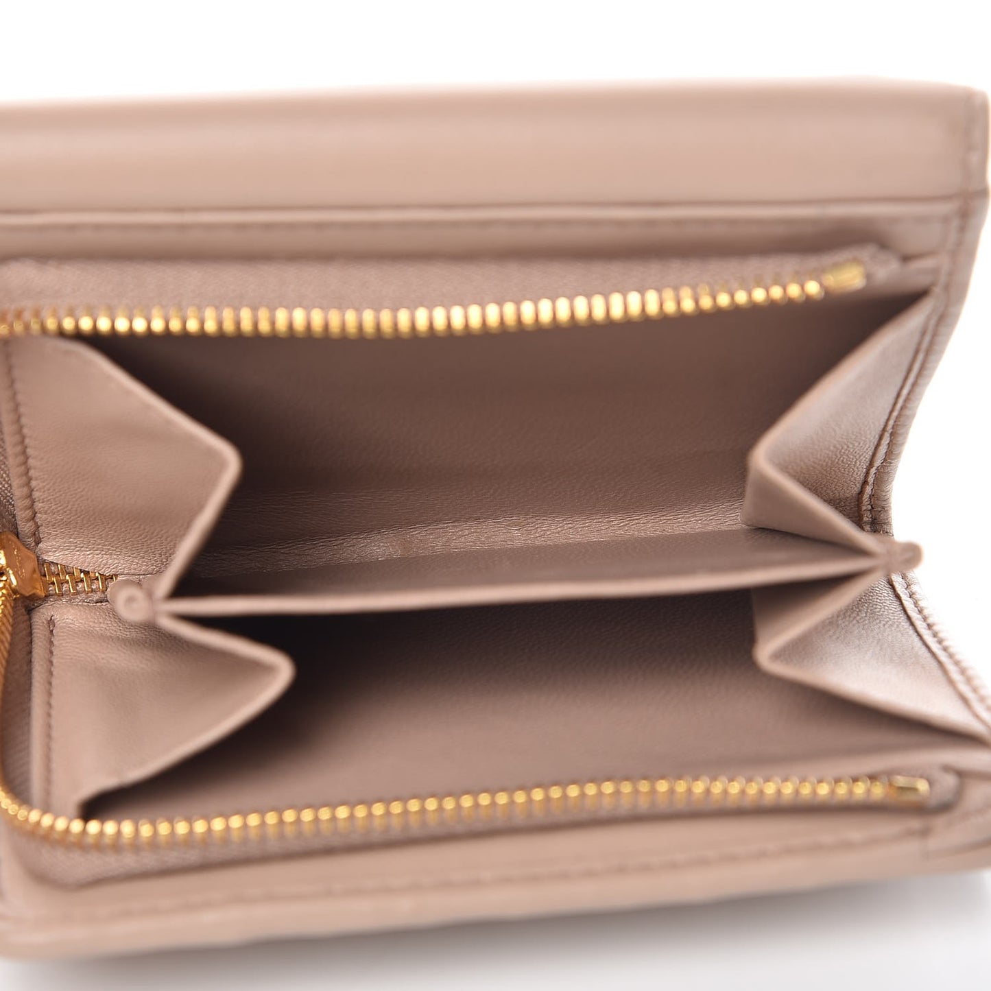 Nappa Matelasse Flap Wallet Cammeo