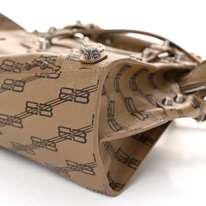Balenciaga Coated Canvas BB Monogram Neo Cagole Handbag XS Beige Brown 11 of 11