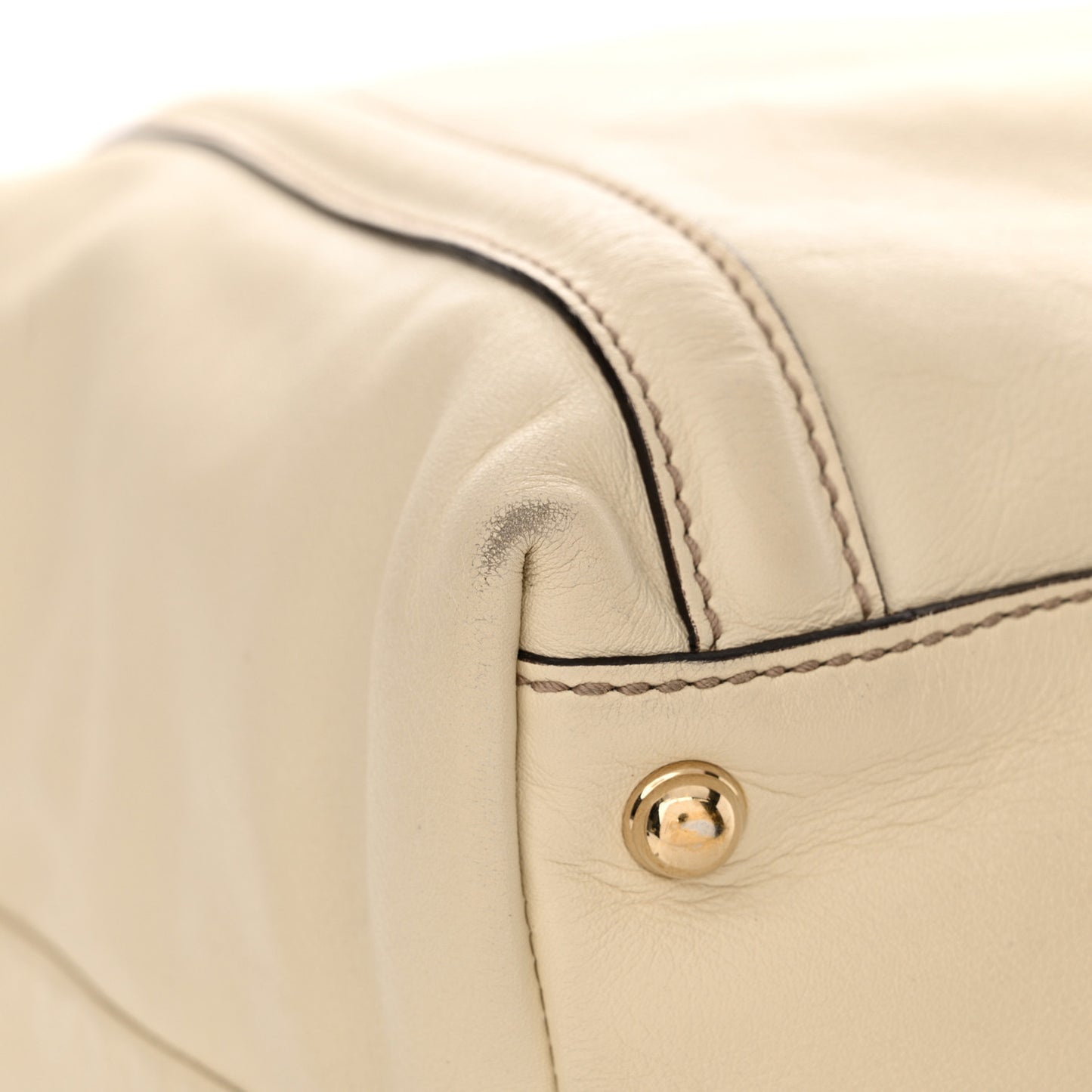 Calfskin Large Britt Shoulder Bag Ivory