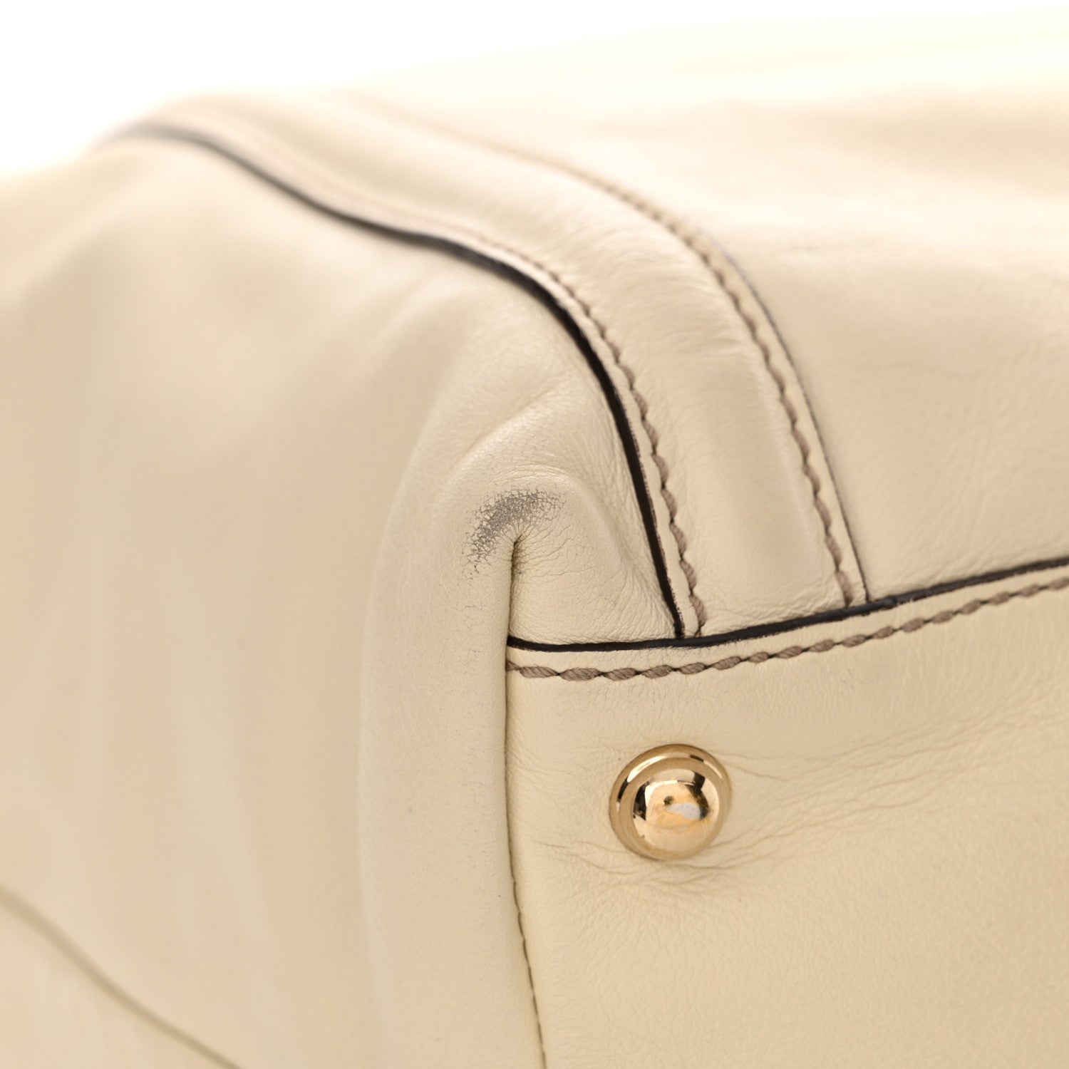 Gucci Calfskin Large Britt Shoulder Bag Ivory 15 of 15