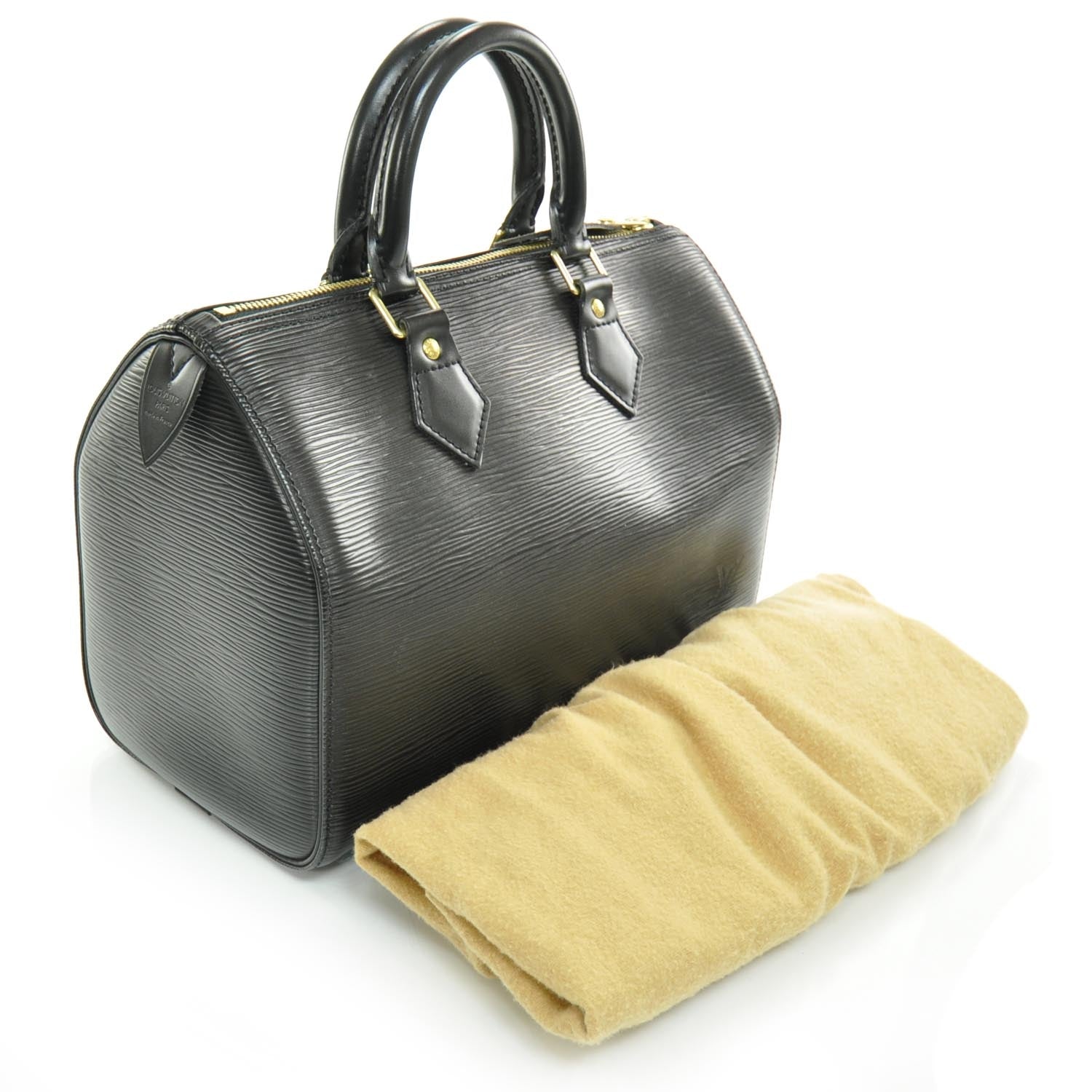 Louis Vuitton Epi Speedy 25 Black 3 of 9