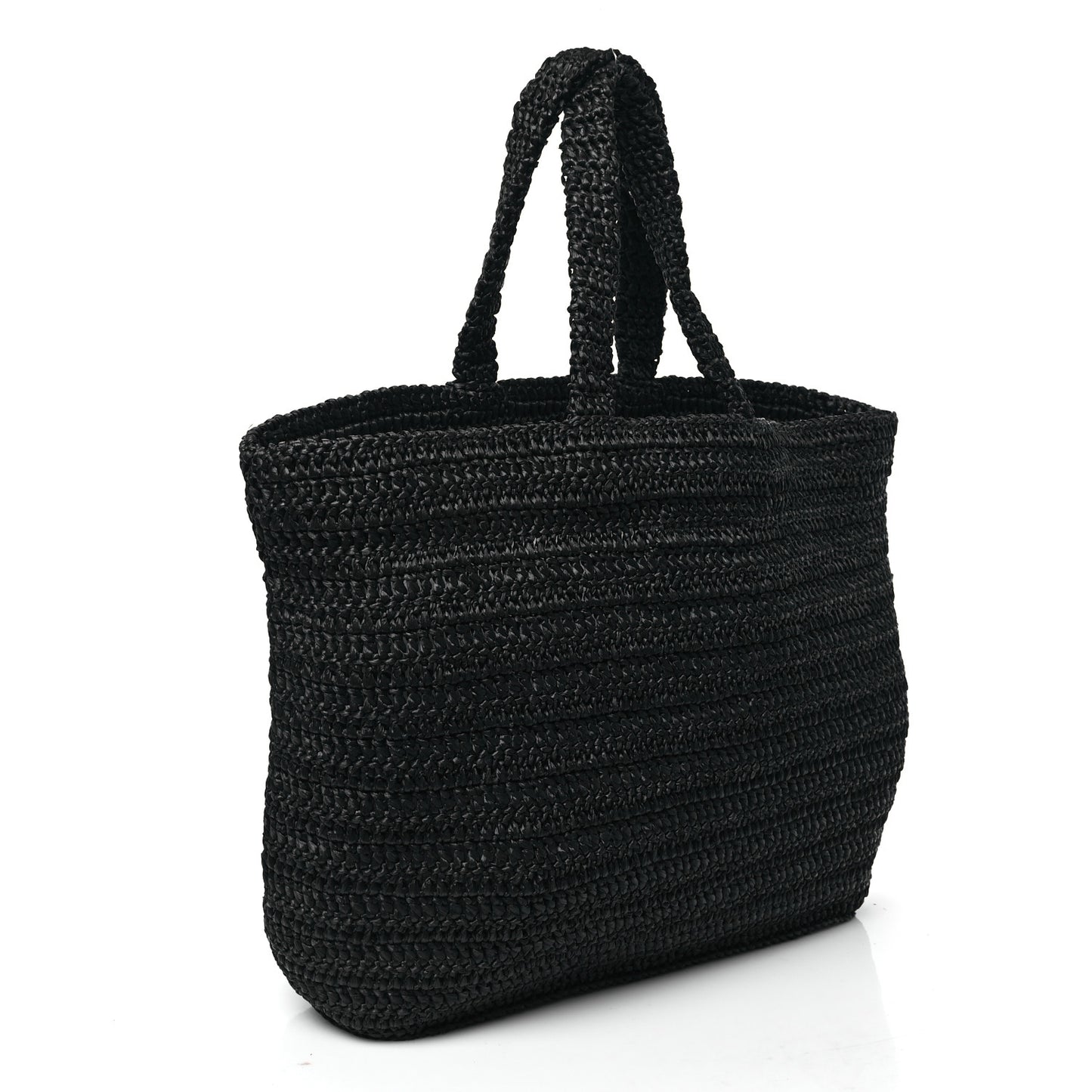 Raffia Rive Gauche Tote Black