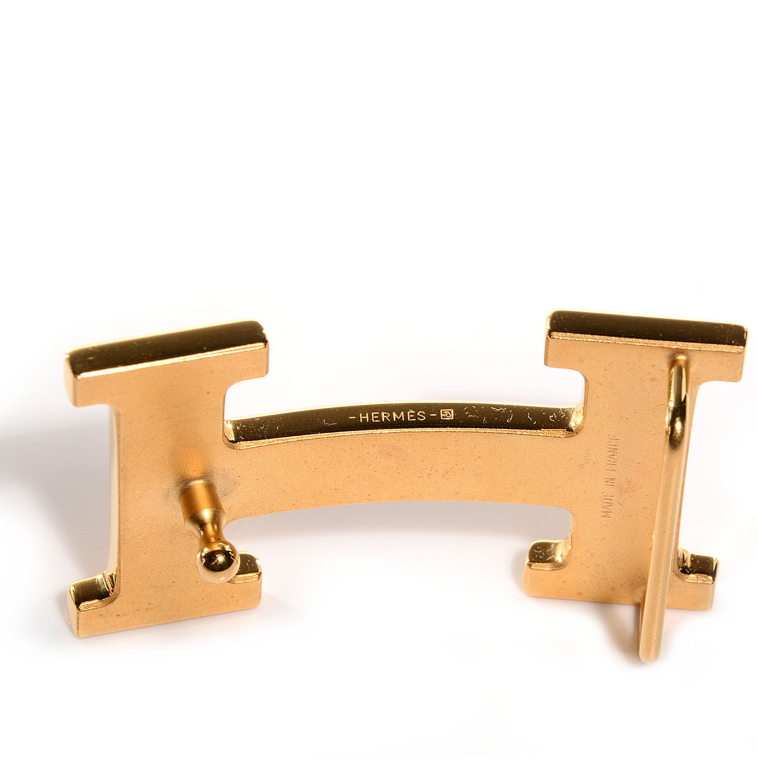 Hermes Box Togo Reversible Polished Calandre 32mm H Belt 90 Noir Gold 6 of 6