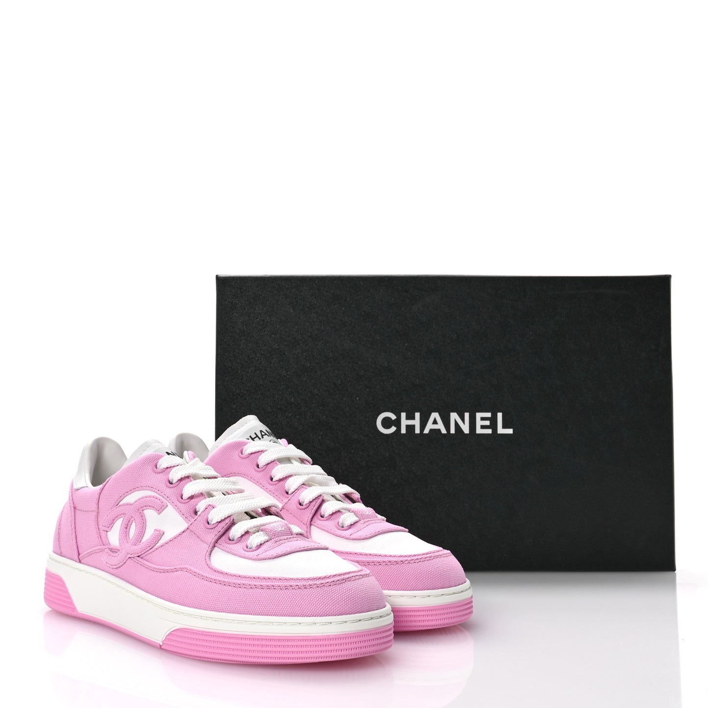 Cotton Sneakers 37 Pink White