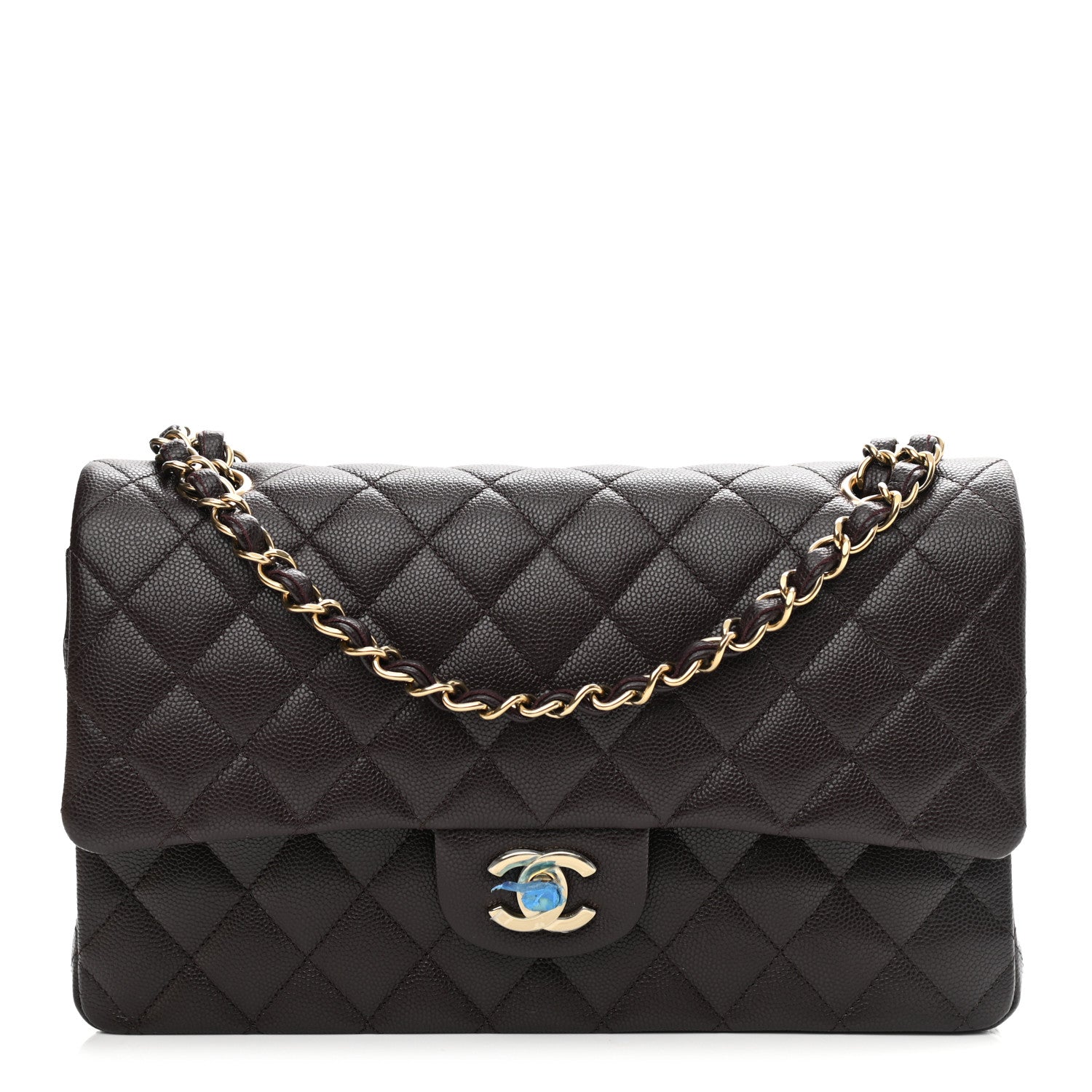 Chanel Caviar Quilted Medium Double Flap Dark Brown 1 of 9