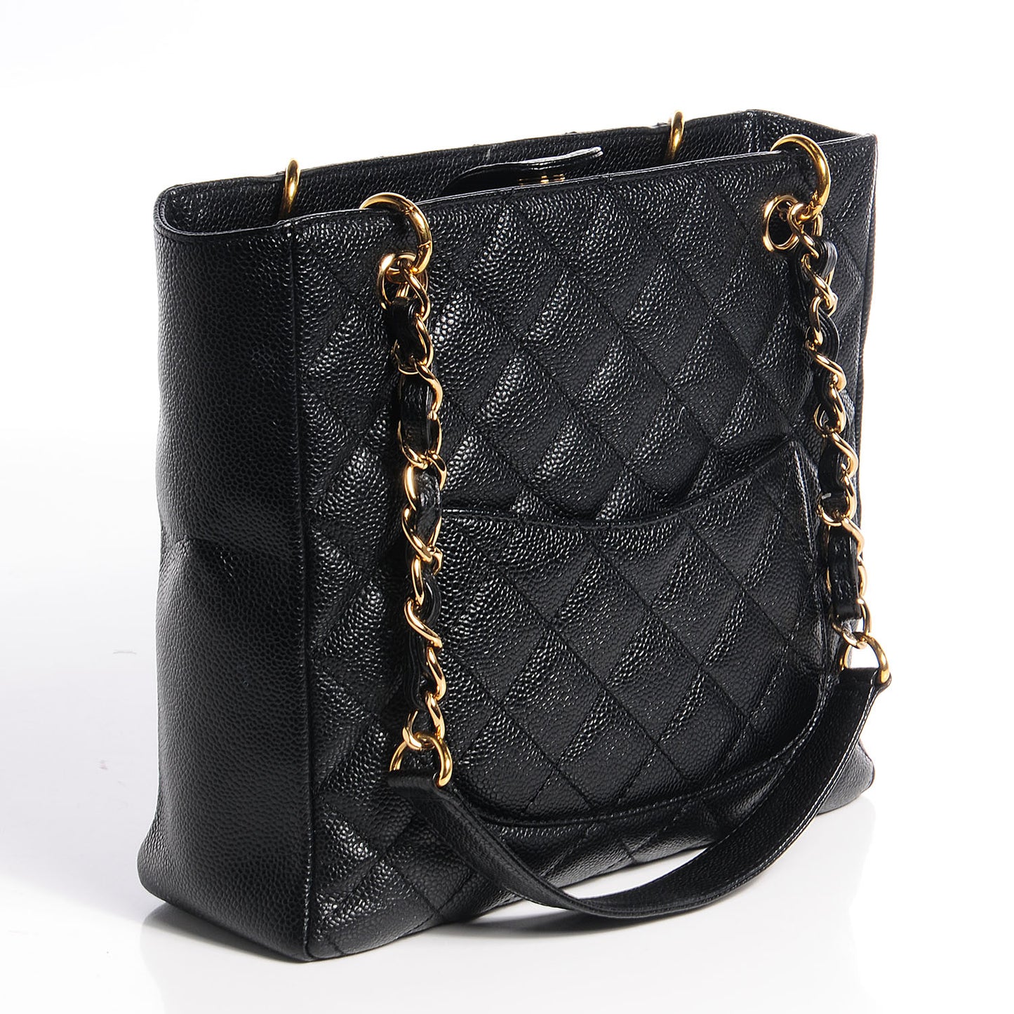 Caviar Petit Shopping Tote PST Black