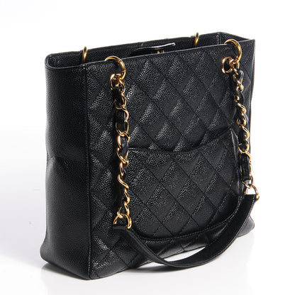 Chanel Caviar Petit Shopping Tote PST Black 3 of 20