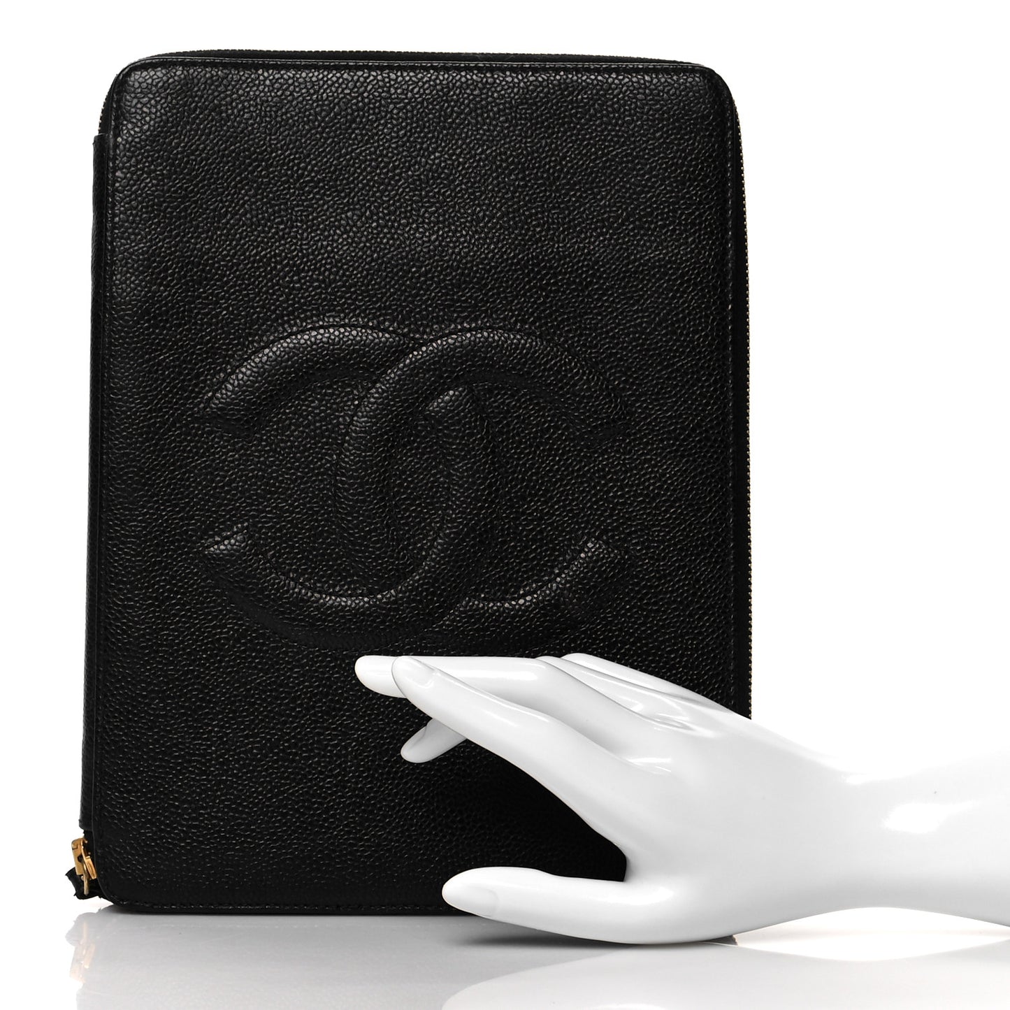 Caviar CC Zip Around Notebook Agenda Cover Black