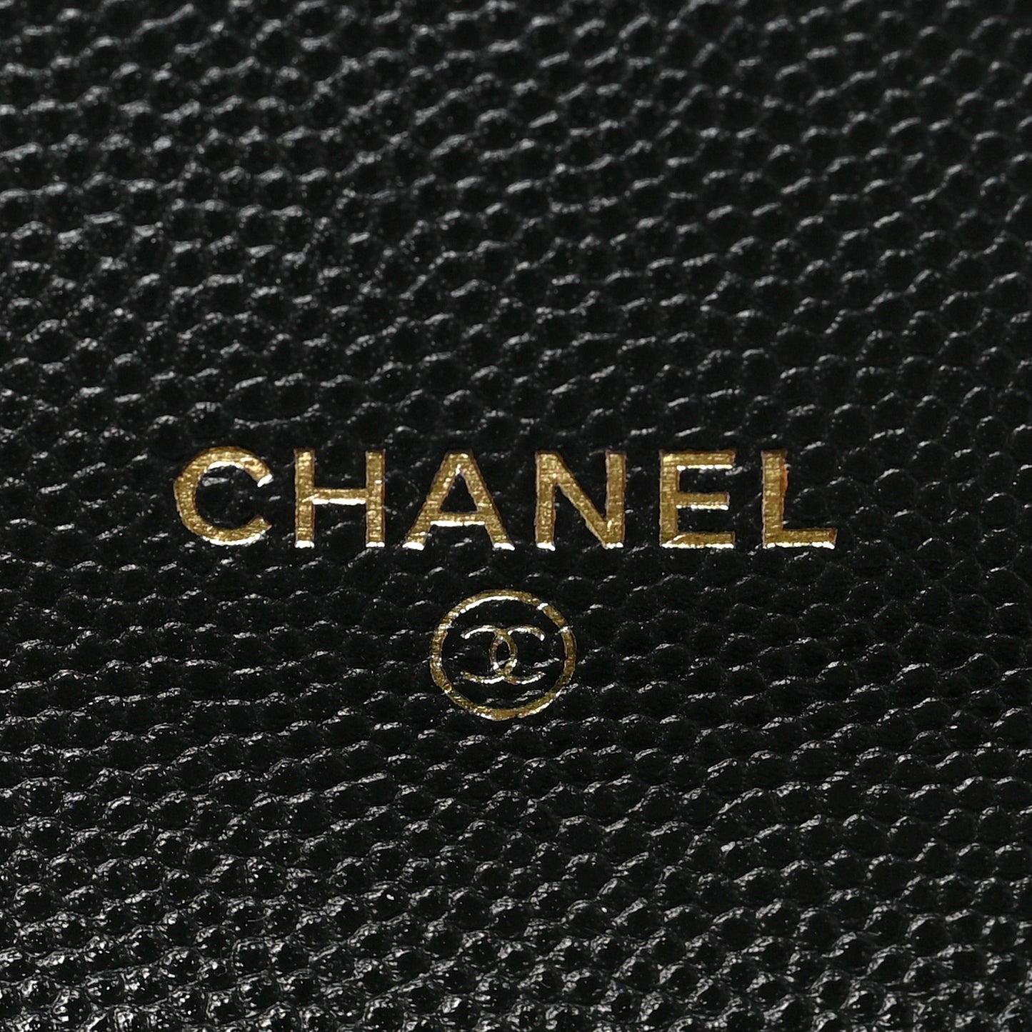 Caviar Quilted Flap Card Holder On Chain Black
