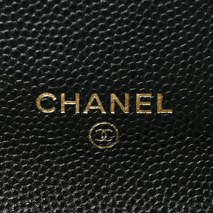 Chanel Caviar Quilted Flap Card Holder On Chain Black 5 of 8