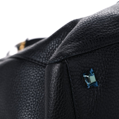 Valentino Garavani Grained Calfskin Jamaica Beaded My Rockstud Tote Black 7 of 15
