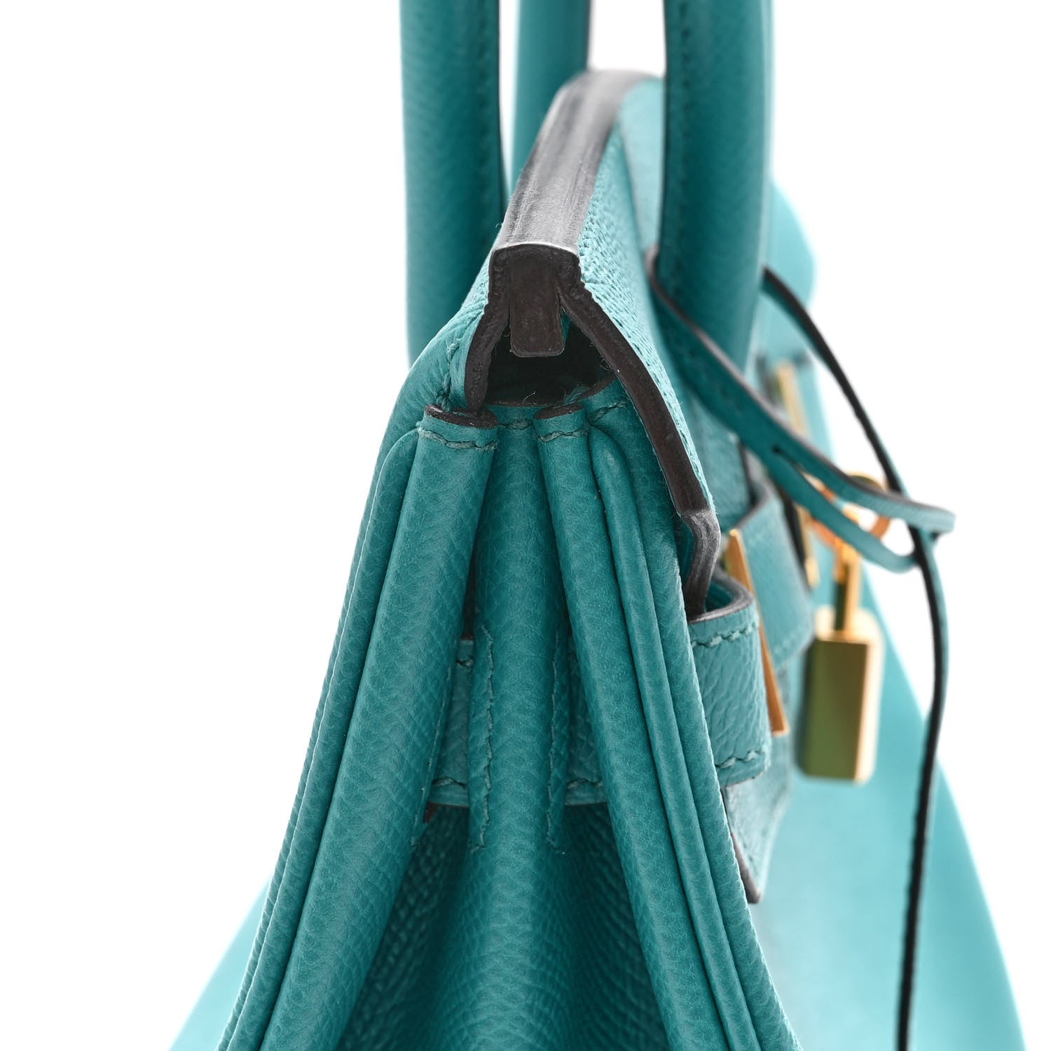 Hermes Epsom Horseshoe Birkin 30 Bleu Paon 13 of 13