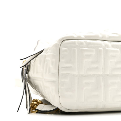 Fendi Nappa FF 1974 Embossed Mini Backpack White 9 of 10