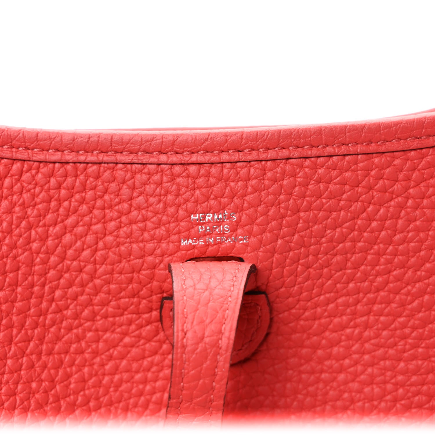 Hermes Taurillon Clemence Evelyne TPM Rouge Pivoine 6 of 8