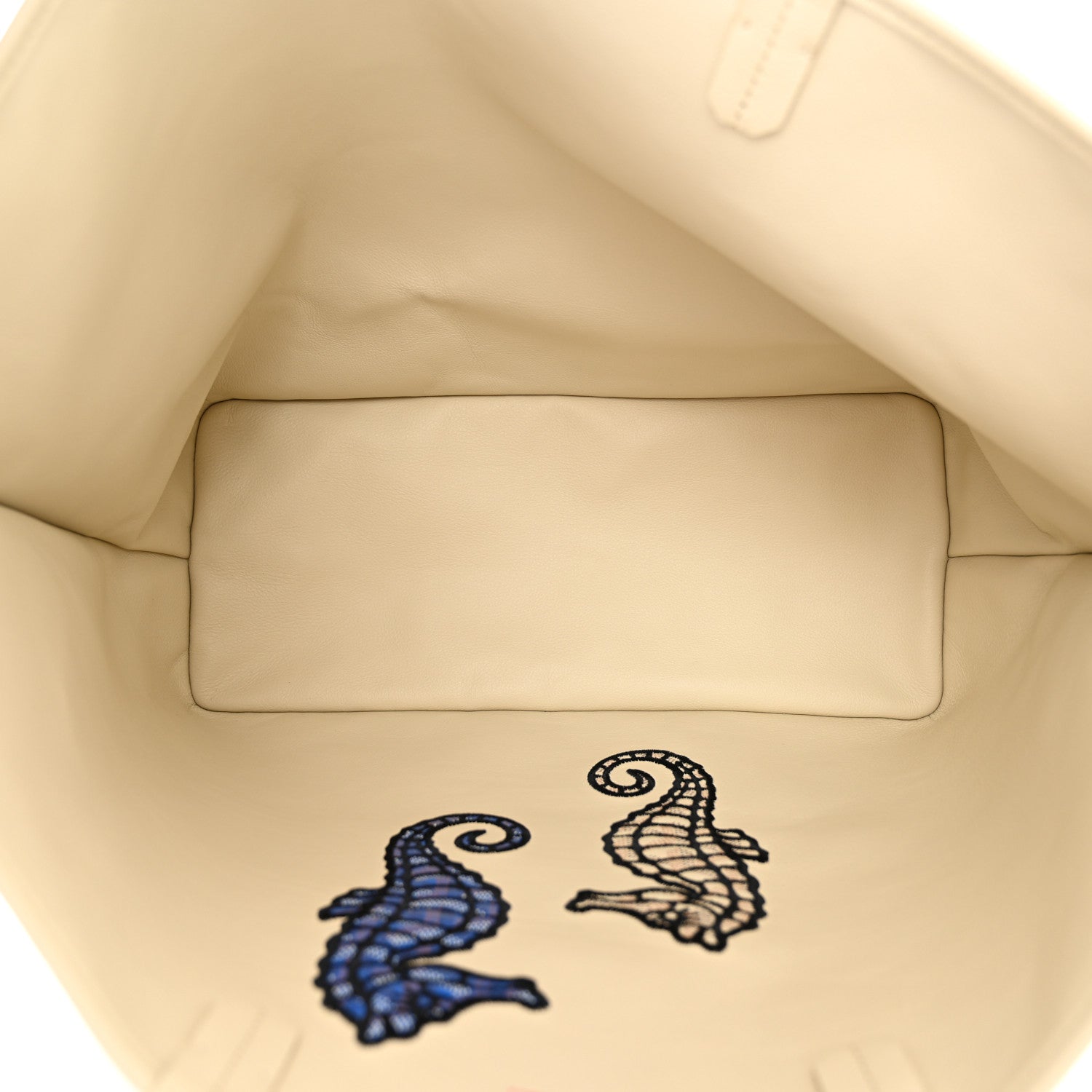 Goyard Goyardine Embroidered Seahorse Reversible Anjou PM Sand 9 of 19