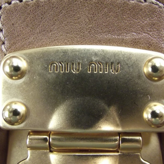 Miu Miu Leather Matelasse Coffer Hobo Cuoio 9 of 11