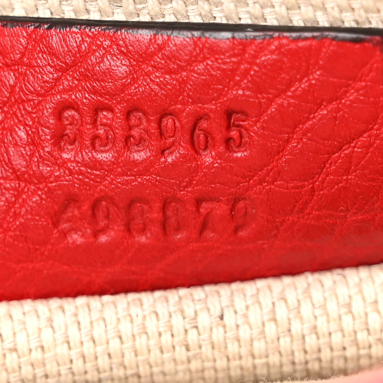 Gucci Pebbled Calfskin Mini Soho Chain Bag Tabasco Red 7 of 12