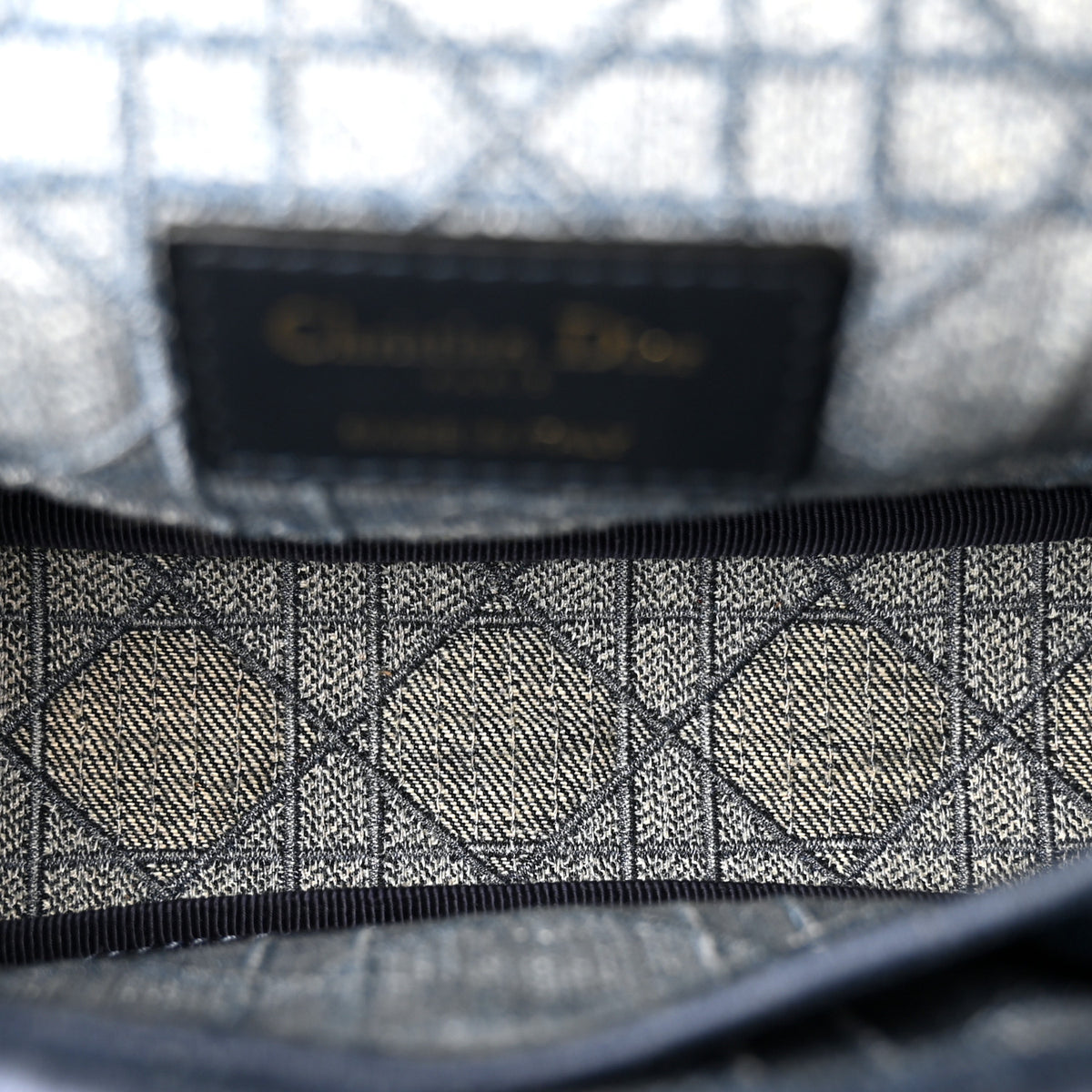 Denim Cannage Small Caro Bag Blue