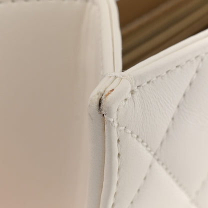 Chanel Calfskin Strass Quilted Flap White 12 of 14
