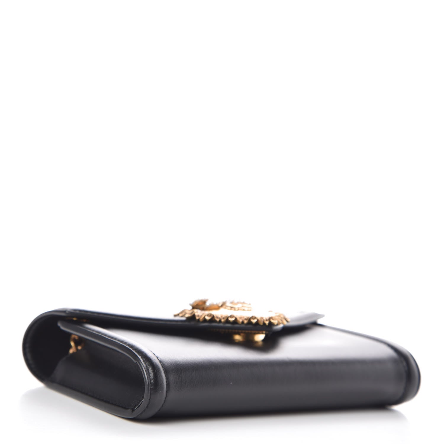 Dolce & Gabbana DOLCE & GABBANA Smooth Calfskin Mini Devotion Crossbody Bag Black 5 of 7