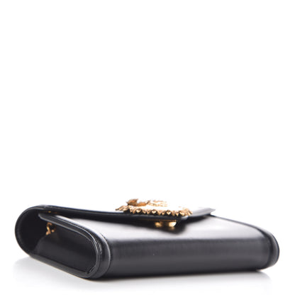 Dolce & Gabbana DOLCE & GABBANA Smooth Calfskin Mini Devotion Crossbody Bag Black 5 of 7