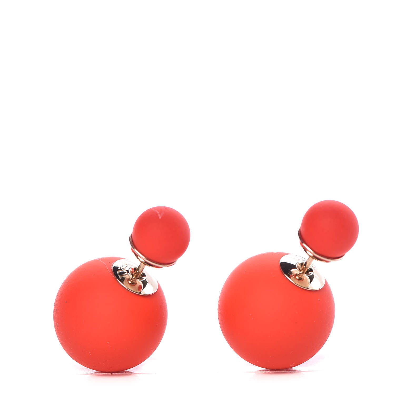Christian Dior Mise En Dior Tribal Earrings Coral 1 of 5