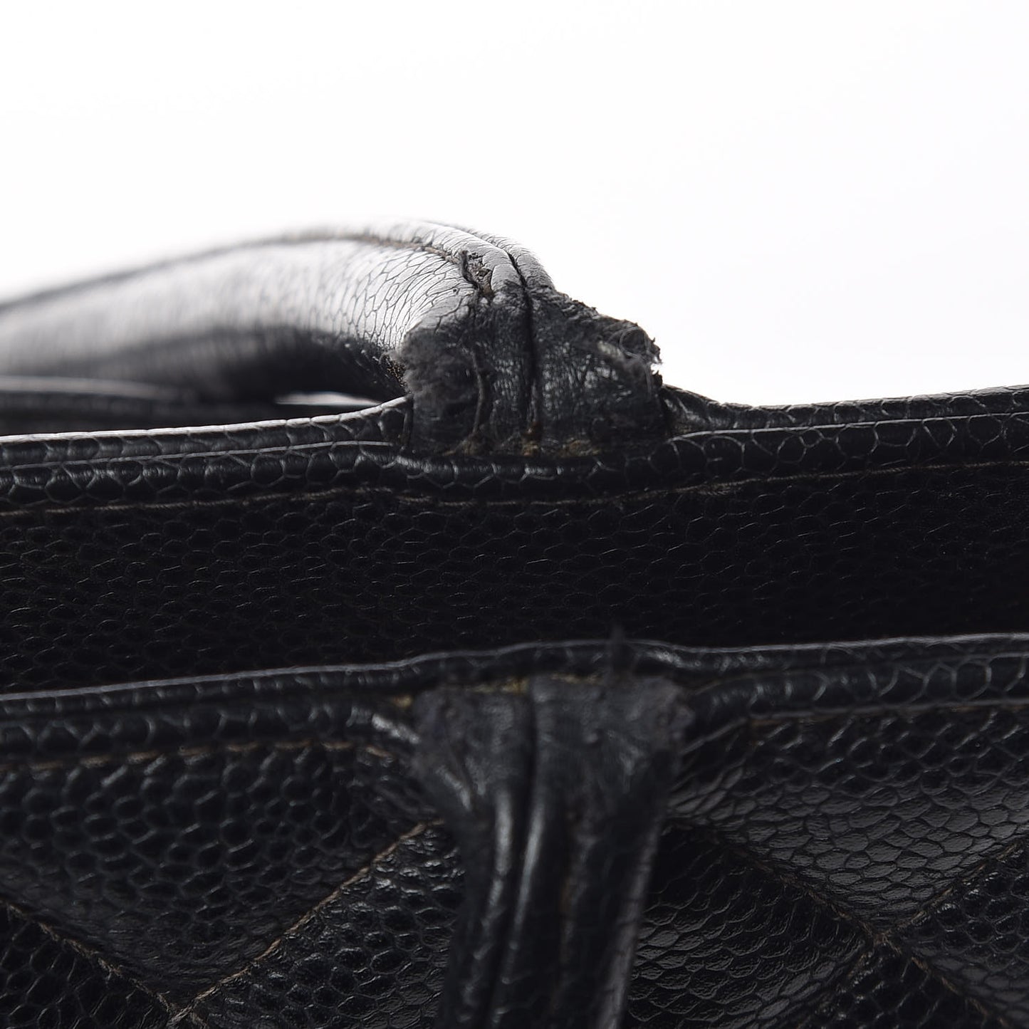 Caviar Quilted Medallion Tote Black