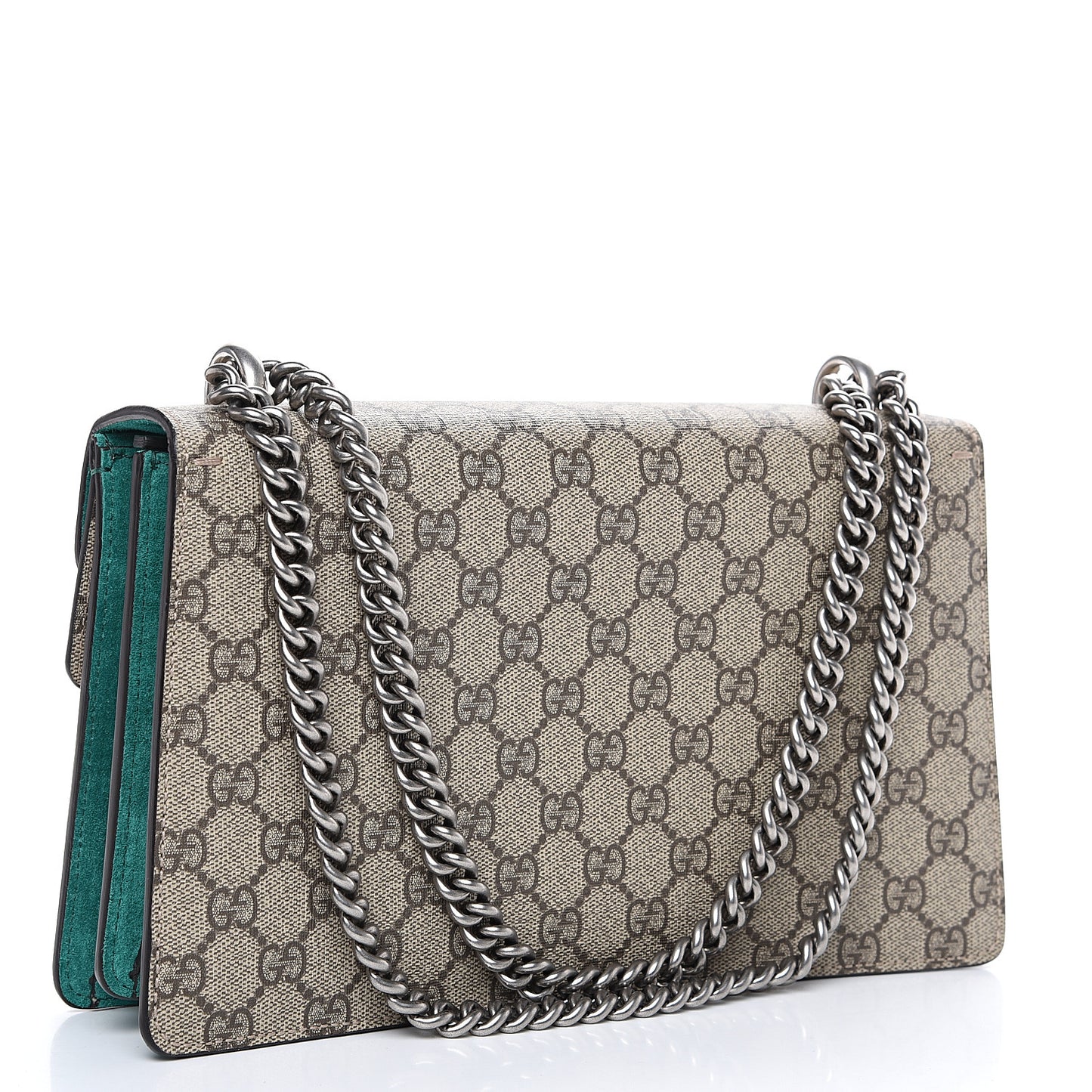 GG Supreme Monogram Willow Hill Embroidered Small Dionysus Shoulder Bag Emerald