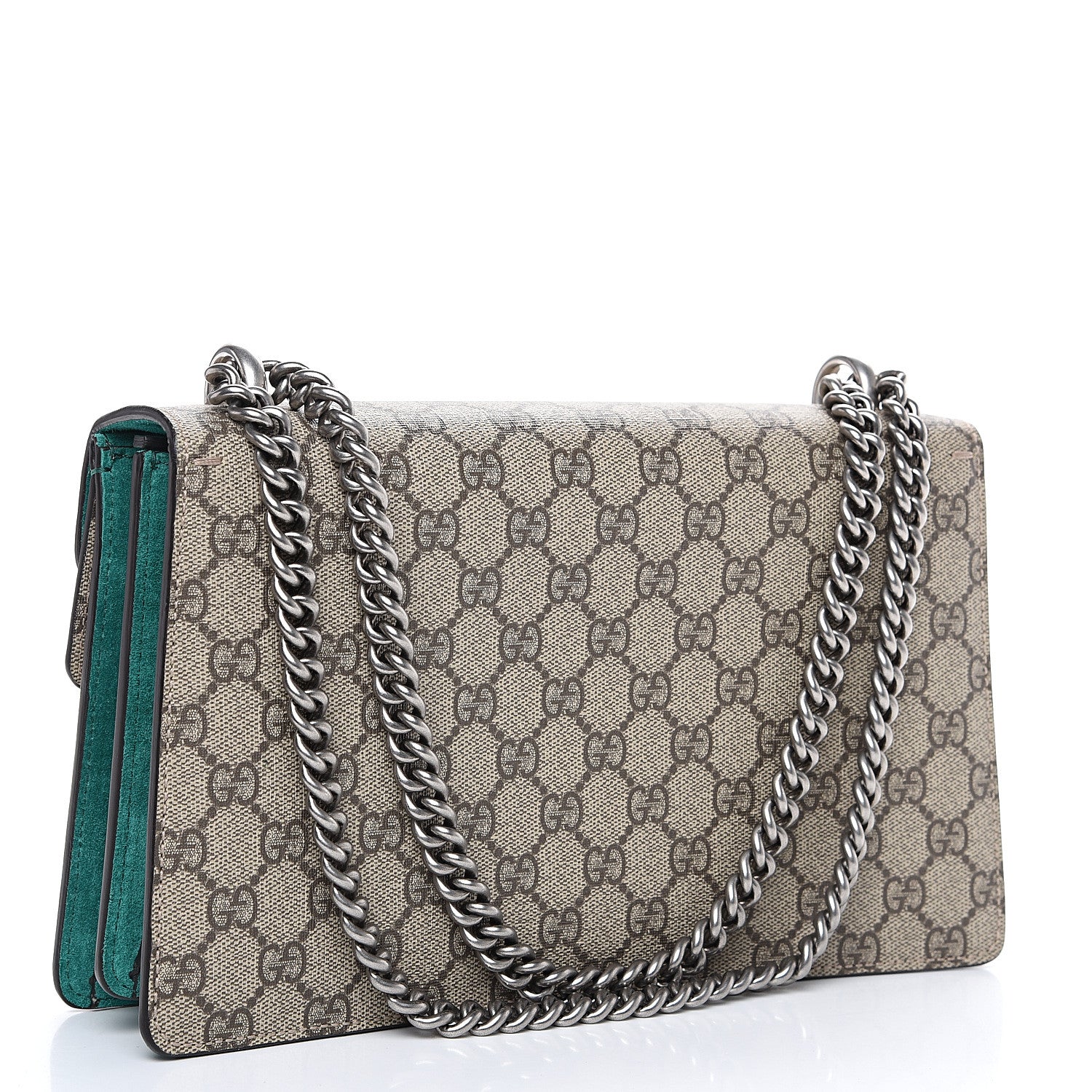Gucci GG Supreme Monogram Willow Hill Embroidered Small Dionysus Shoulder Bag Emerald 2 of 12