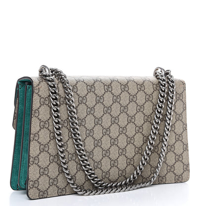 Gucci GG Supreme Monogram Willow Hill Embroidered Small Dionysus Shoulder Bag Emerald 2 of 12