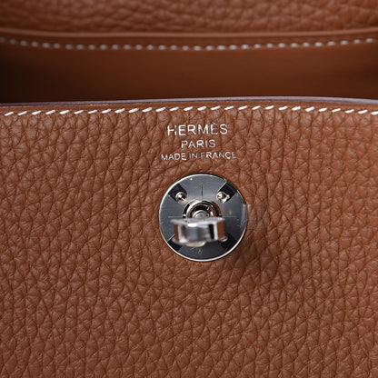 Hermes Taurillon Clemence Mini Lindy 20 Gold 6 of 9