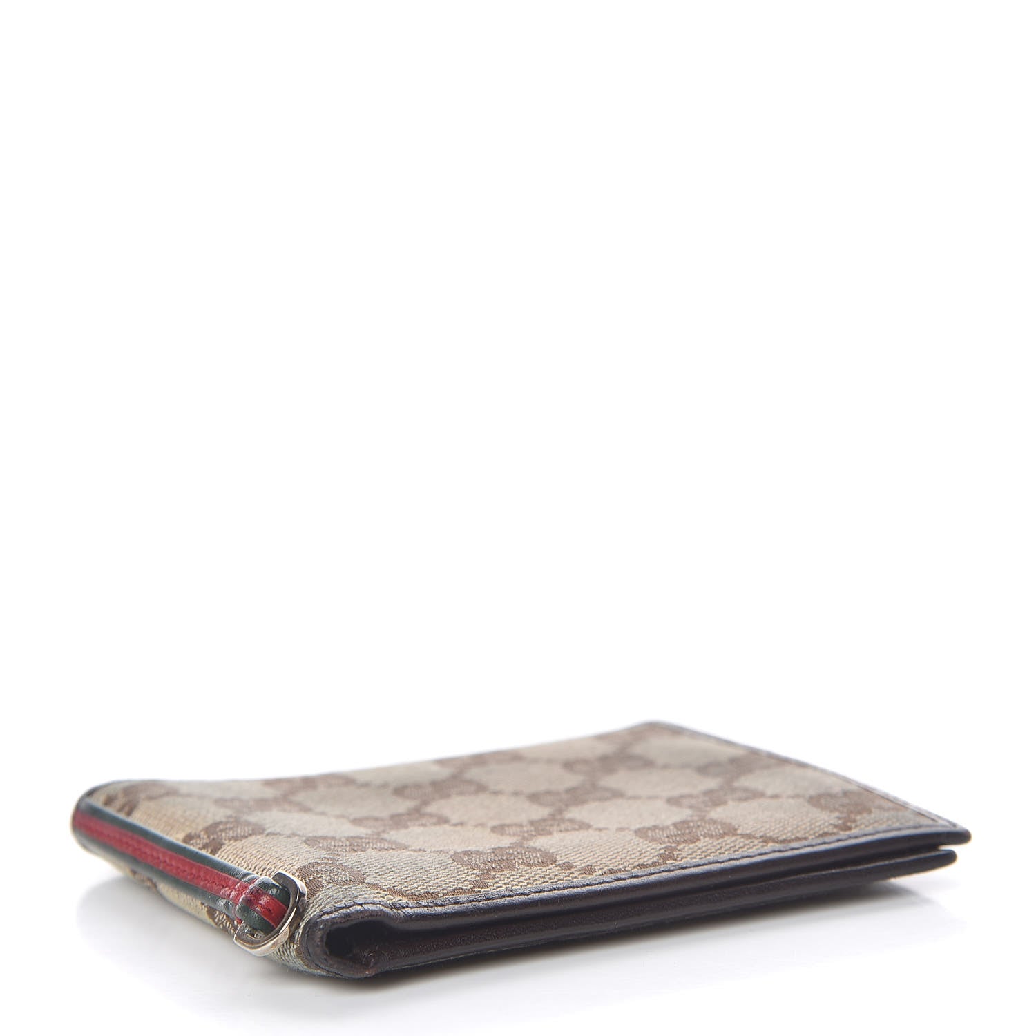 Gucci Monogram Web Bi-Fold Wallet Dark Brown 4 of 12