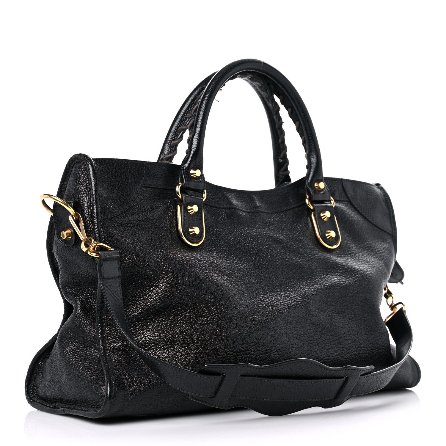 Balenciaga Chevre Gold Metallic Edge Hardware City Black 3 of 18