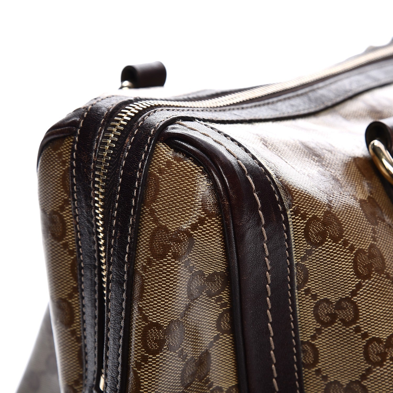 Gucci Crystal Monogram Large Duchessa Boston Dark Brown 14 of 18