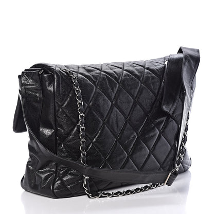 Chanel Glazed Caviar Large Nature Flap Bag Black 3 of 9