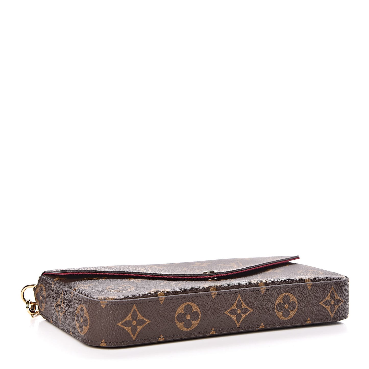 Monogram Pochette Felicie Chain Wallet Fuchsia