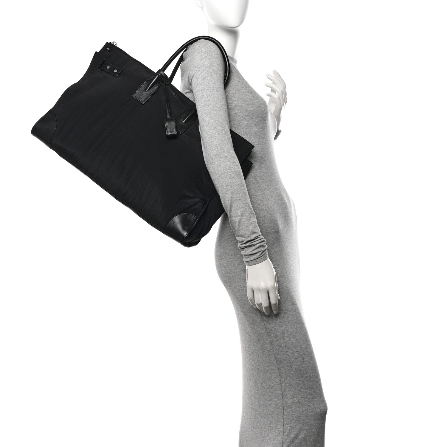 Saint Laurent Nylon Calfskin 48H Sac De Jour Duffle Black 2 of 10